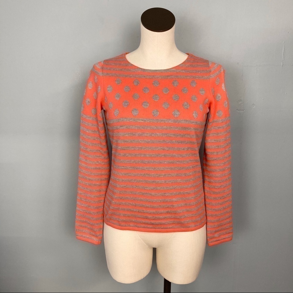 𝅺anthro Sparrow Polka Dot Striped Cashmere Sweater